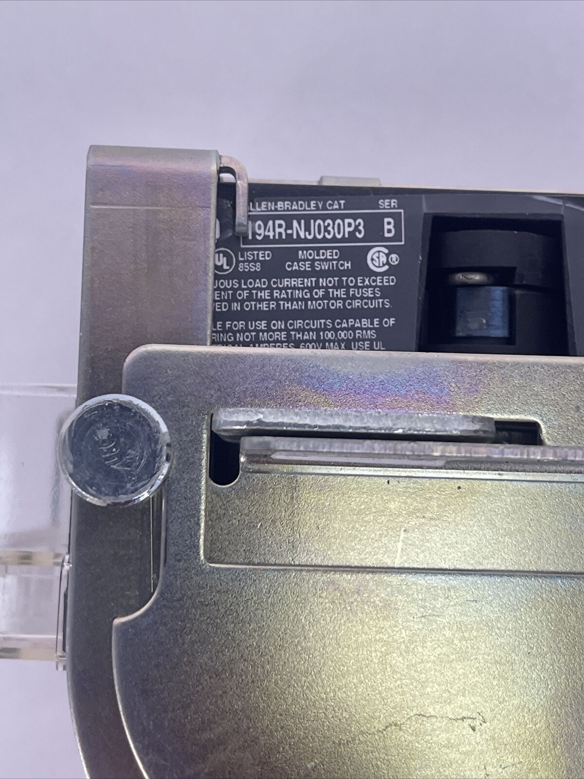 ALLEN BRADLEY 194RF-NJ030* DISCONNECT SWITCH FUSIBLE LPJ-15SP FUSES 15AMP