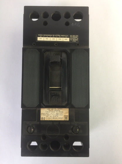 ITE SIEMENS ET-4734 CIRCUIT BREAKER 600VAC 250VDC 150AMP 2POLE