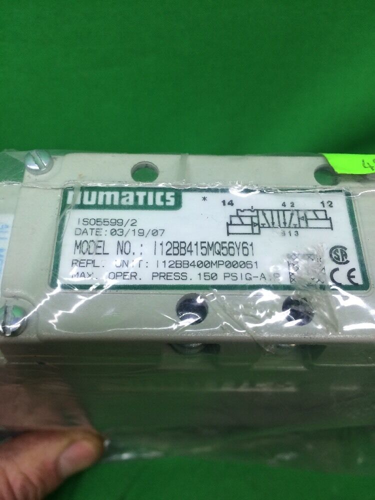 NUMATICS MANIFOLD SOLENOID VALVE 12BB415MQ56Y61 W/ BRIDGE