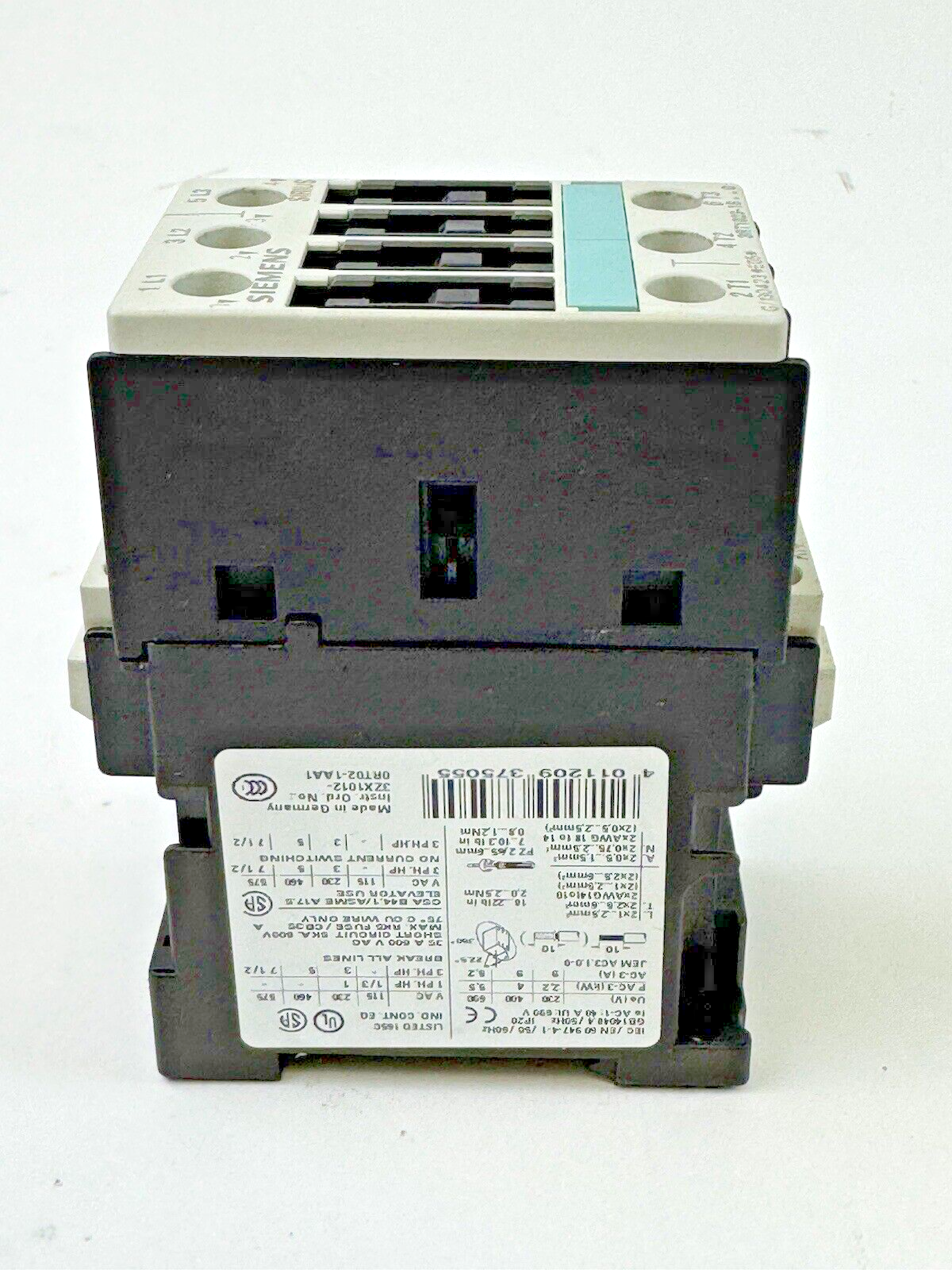 SIEMENS - SIRIUS - 3RT1023-1B..0 - 40A MOTOR STARTER CONTACTOR W/ 24VDC COIL