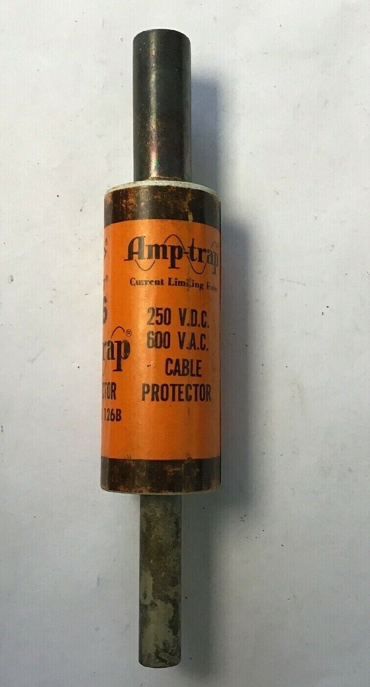 SHAWMUT CP6A 126B AMP-TRAP CABLE PROTECTOR FUSE 600VAC/250VDC****LOTOF4****