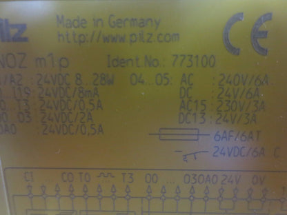 PILZ PNOZ m1p SAFETY RELAY BASE UNIT - 240V 6A 24VDC