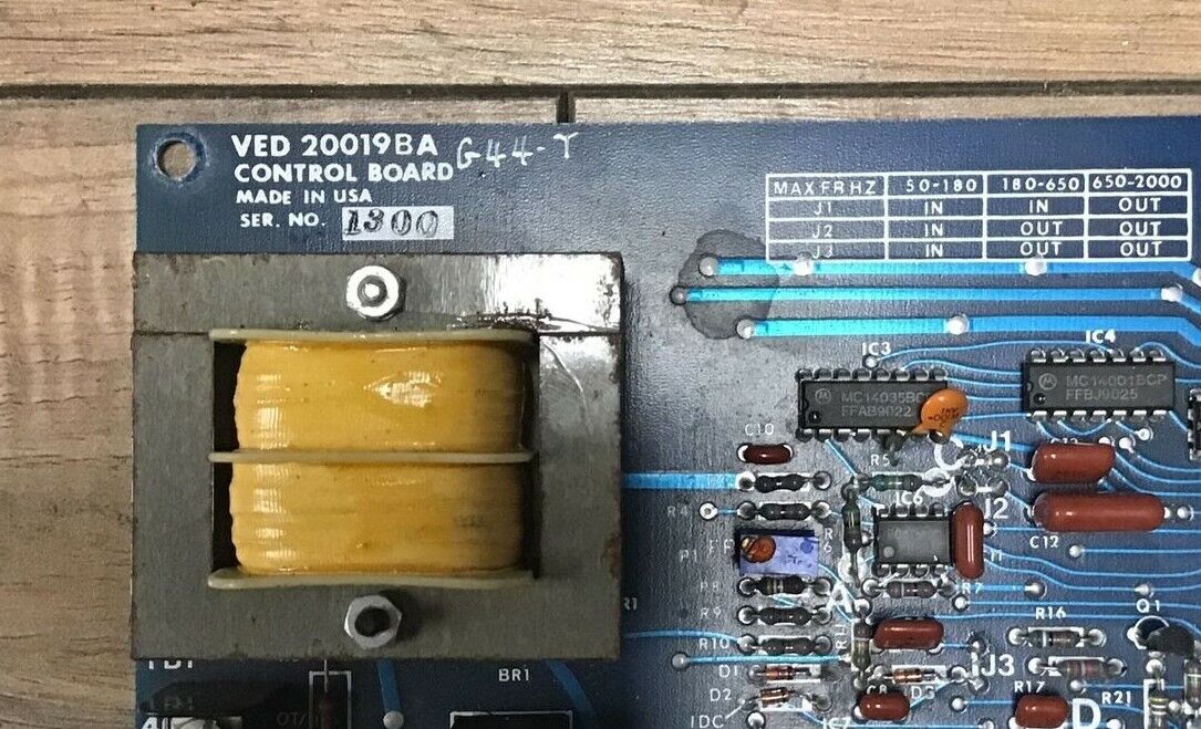 ZOLTMAN VED20019BA-G44T CONTROL BOARD SER. 1300