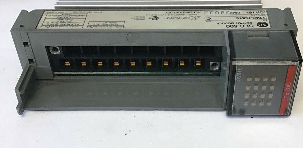 ALLEN BRADLEY 1746-OA16 OUTPUT MODULE 265VAC 50/60HZ SER.C