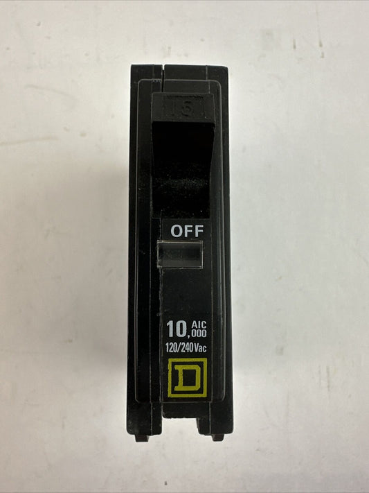SQUARE D QOB115 BOLT-ON CIRCUIT BREAKER 15AMP 1POLE 120/240VAC (LOT OF 14)
