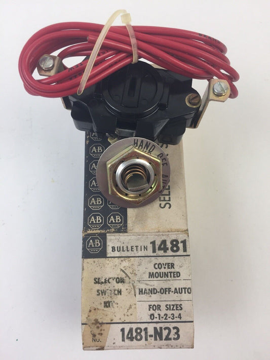 ALLEN BRADLEY 1481-N23 SELECTOR SWITCH KIT COVER MOUNT FOR SIZES 0-1-2-3-4