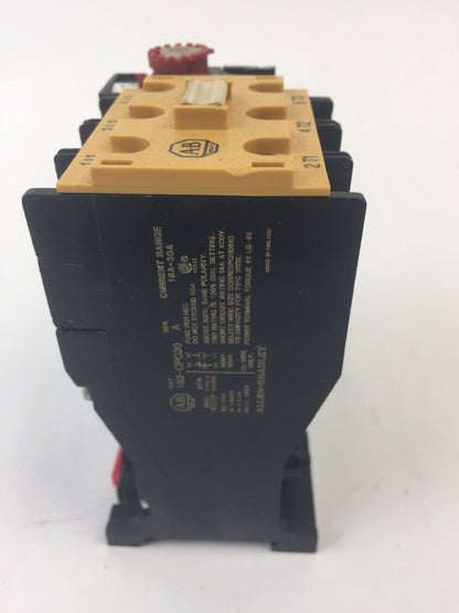 ALLEN BRADLEY 193-CPC30 OVERLOAD RELAY 18-30A