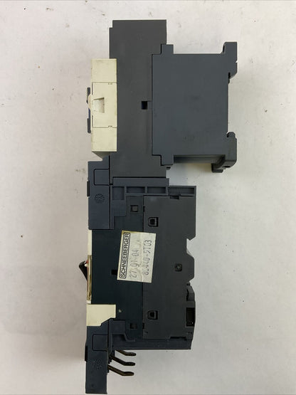 SCHNEIDER GV2ME103/4-6.3A CIRCUIT BREAKER LC1D123BL CONTACTOR COIL 24VDC LAD341