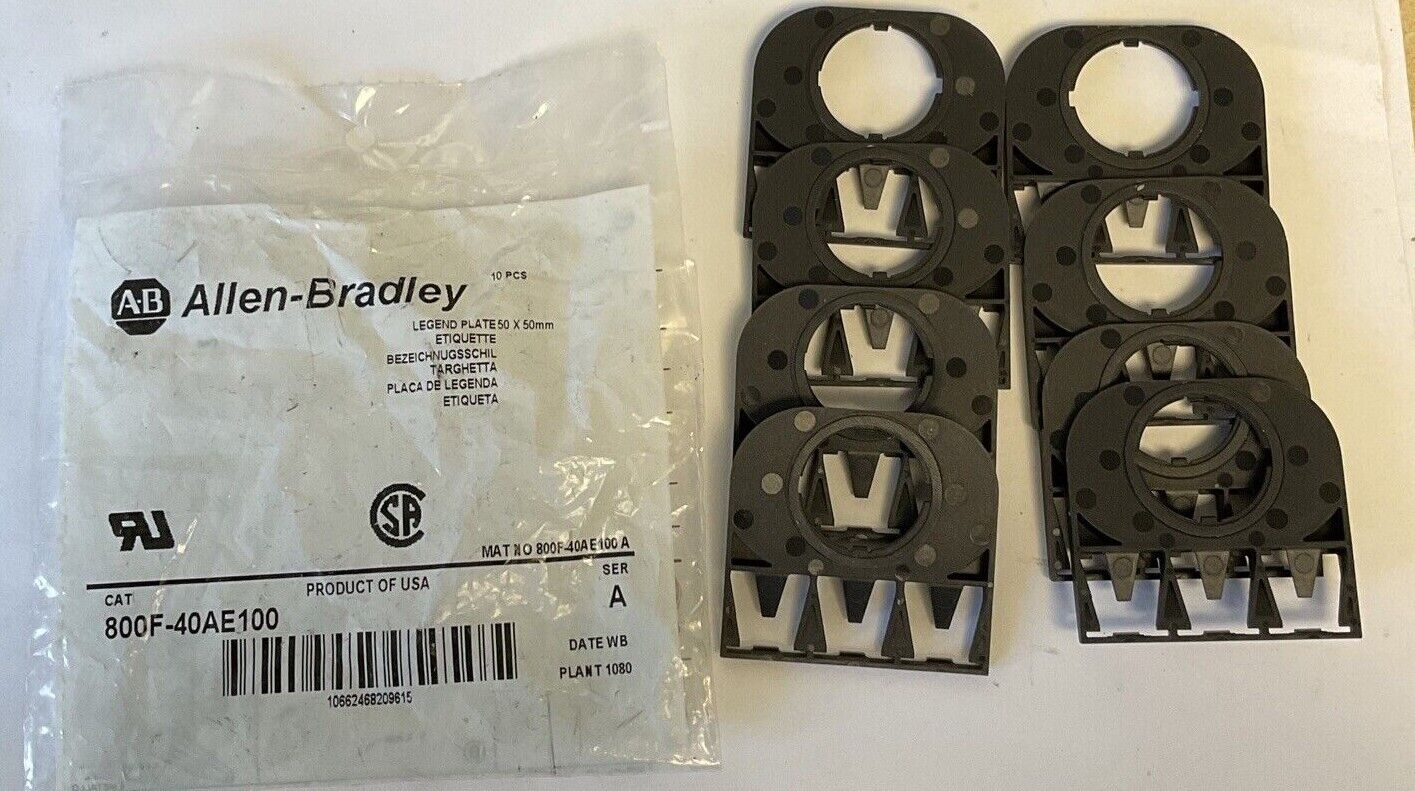 ALLEN BRADLEY 800F-40AE100 LEGEND PLATE SER.A 50X50MM ***LOTOF8***