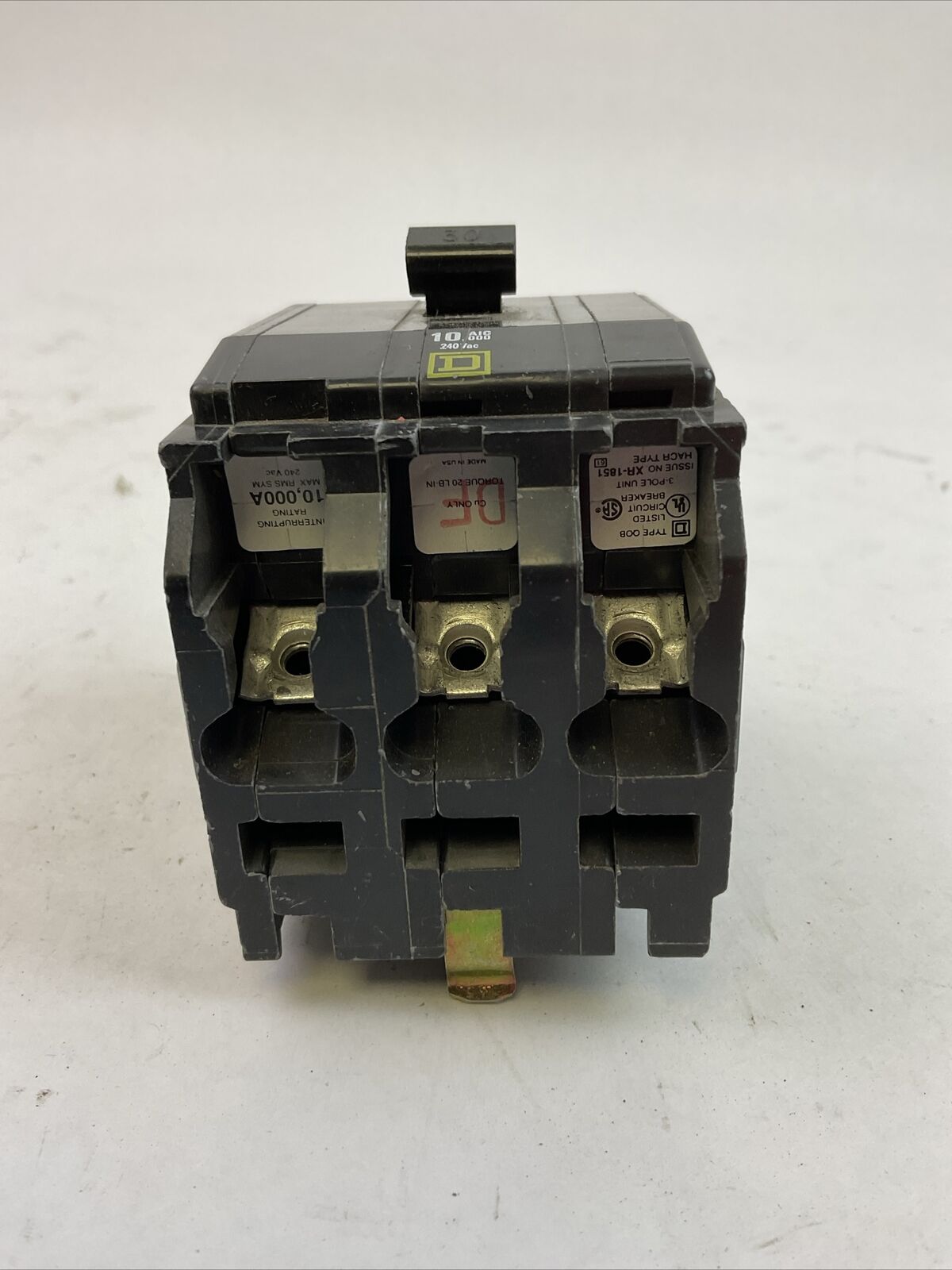 SQUARE D QOB3305237 BOLT-ON CIRCUIT BREAKER 30AMP 3POLE 240VAC
