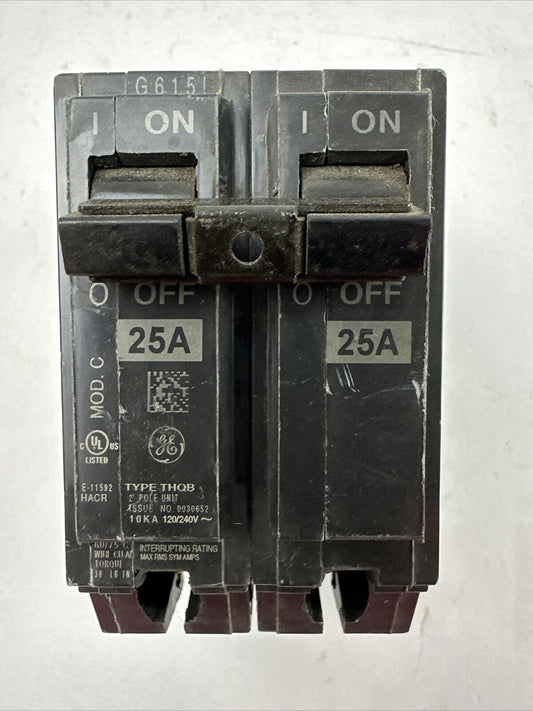 GE THQB2125 CIRCUIT BREAKER 25AMP 2POLE 120/240VAC