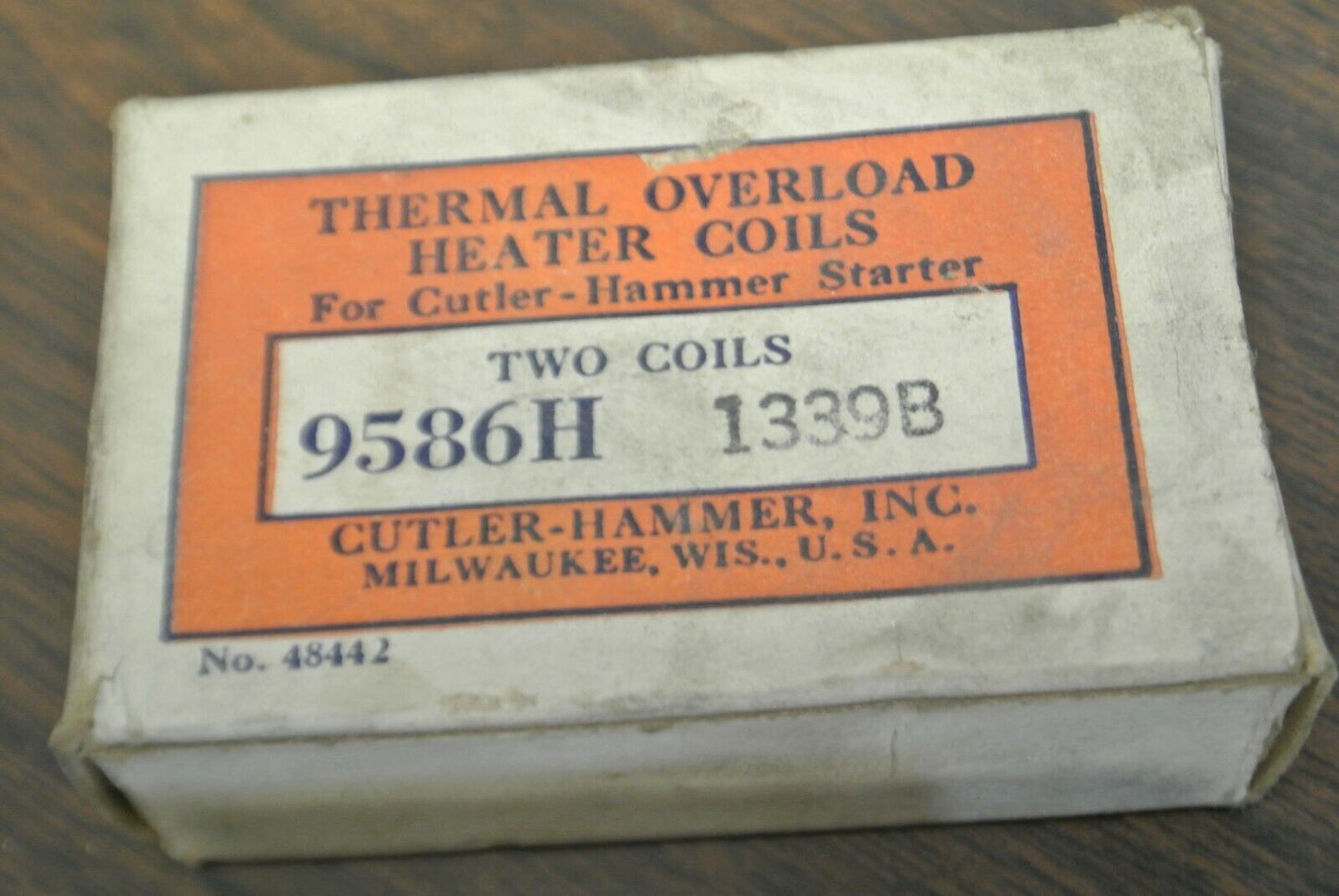 BOX of 2 / CUTLER-HAMMER 9586 H1339B THERMAL OVERLOAD HEATER COIL / NEW SURPLUS