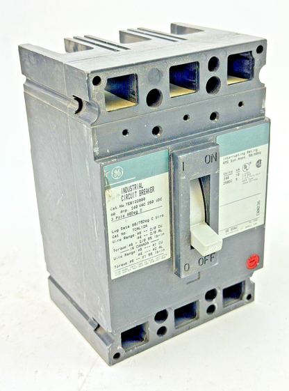 GE - TEB132080 - INDUSTRIAL CIRCUIT BREAKER  - 80 A, 240 VAC, 250 VDC, 3 POLE
