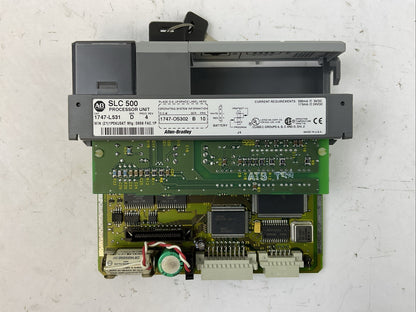 ALLEN BRADLEY 1747-L531 SER D PROC REV 4 1747-OS302 SER B FRN 10 SLC500 PROCESSO