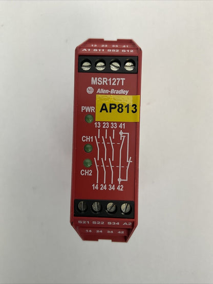 ALLEN BRADLEY 440R-N23126 SER C SAFETY RELAY OUTPUT AC15 250V 5A DC13 24V 3A