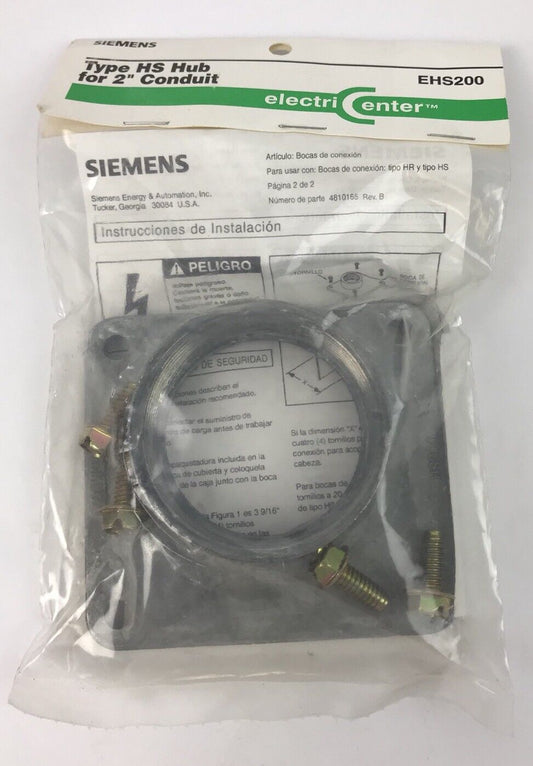 Siemens EHS200 Type HS Hub For 2" Conduit