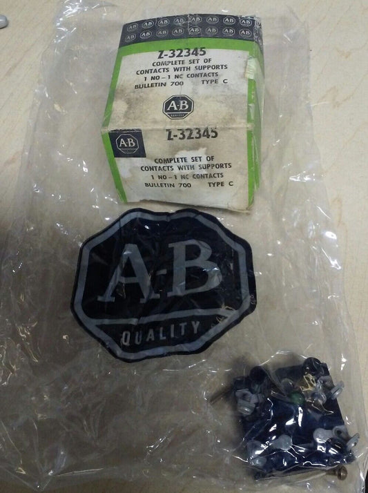 Allen Bradley Z-32345 Complete Set of Contacts w/ Supports 1 N.O. Type C Z32345