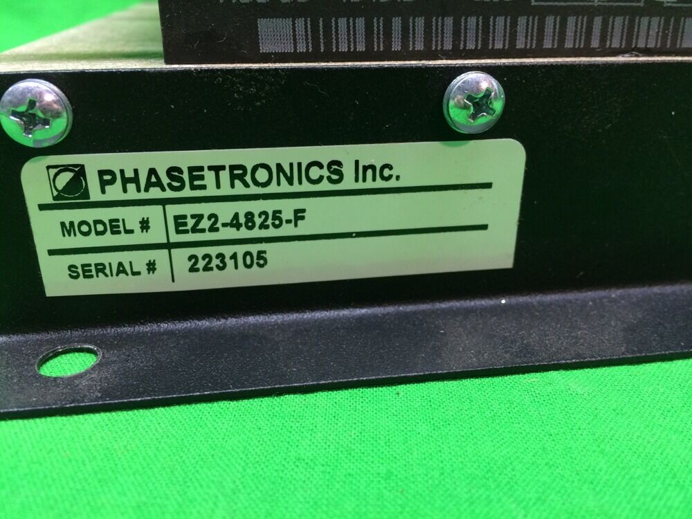 PHASETRONICS POWER CONTROL SYSTEM EZ2-4825-F