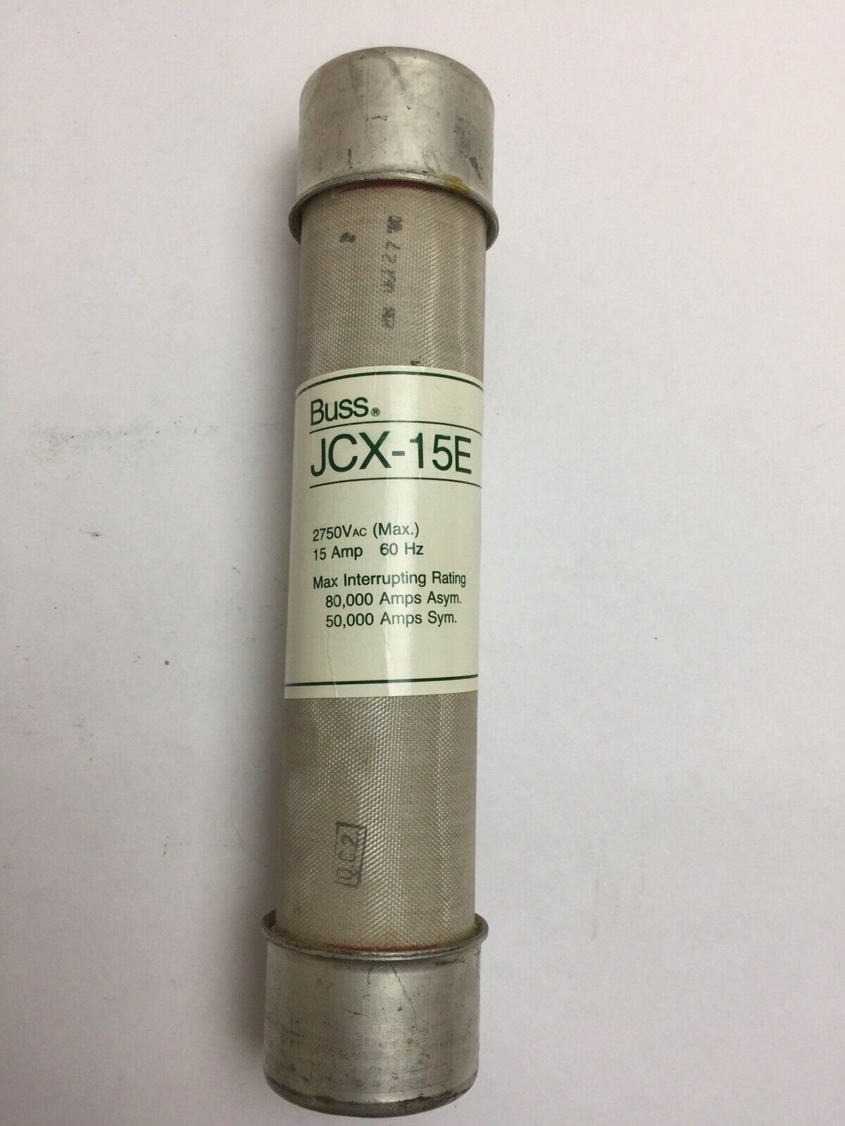 BUSS JCX-15E FUSE 2750VAC 15AMP 60HZ