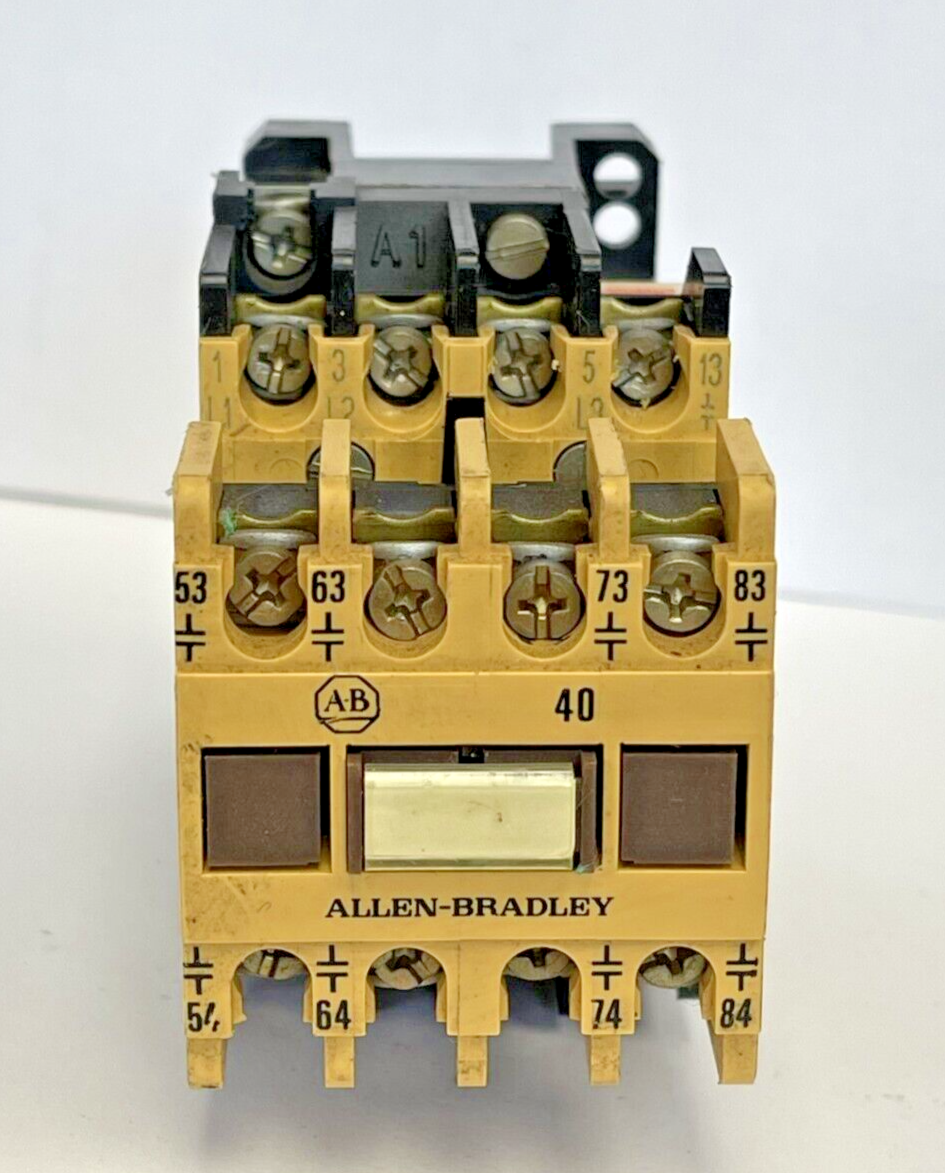 ALLEN BRADLEY - 100-A09ND3 B -CONTACTOR 9A, 600V, 120V COIL & 195-FA40 A -RELAY