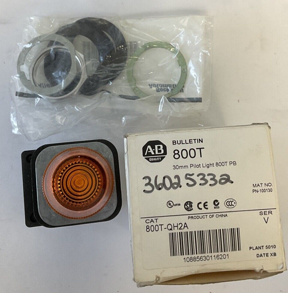 ALLEN BRADLEY 800T-QH2A 30MM PILOT LIGHT SER.V 130VAC/DC