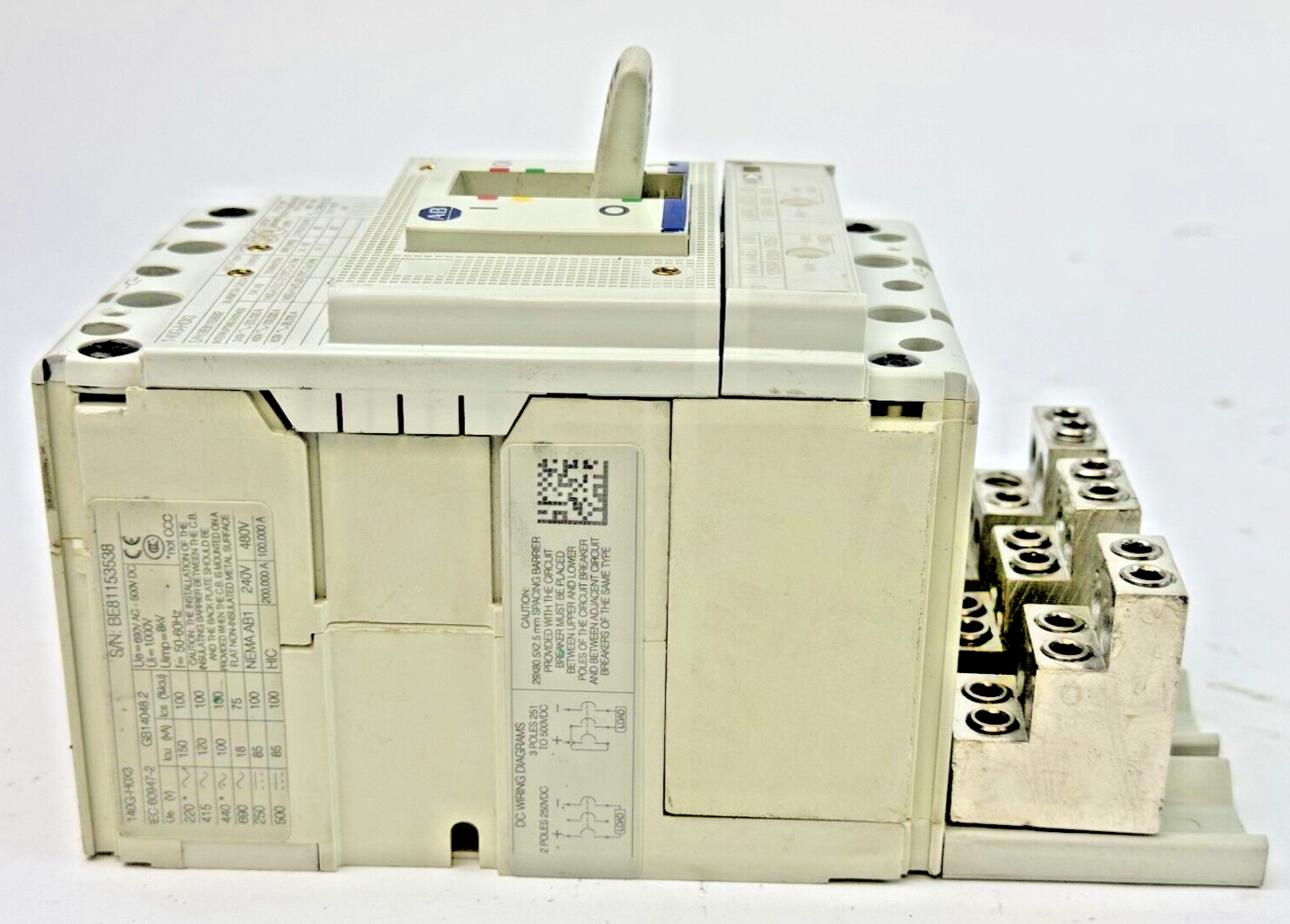 ALLEN BRADLEY - 140G-H0F3-D12 - SERIES A - CIRCUIT BREAKER - 125A, 3 POLE, 480 V
