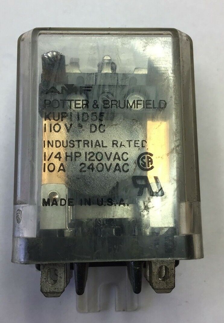 POTTER & BRUMFIELD KUP11D55 110VDC 1/4HP 240VAC 10A***LOTOF4***