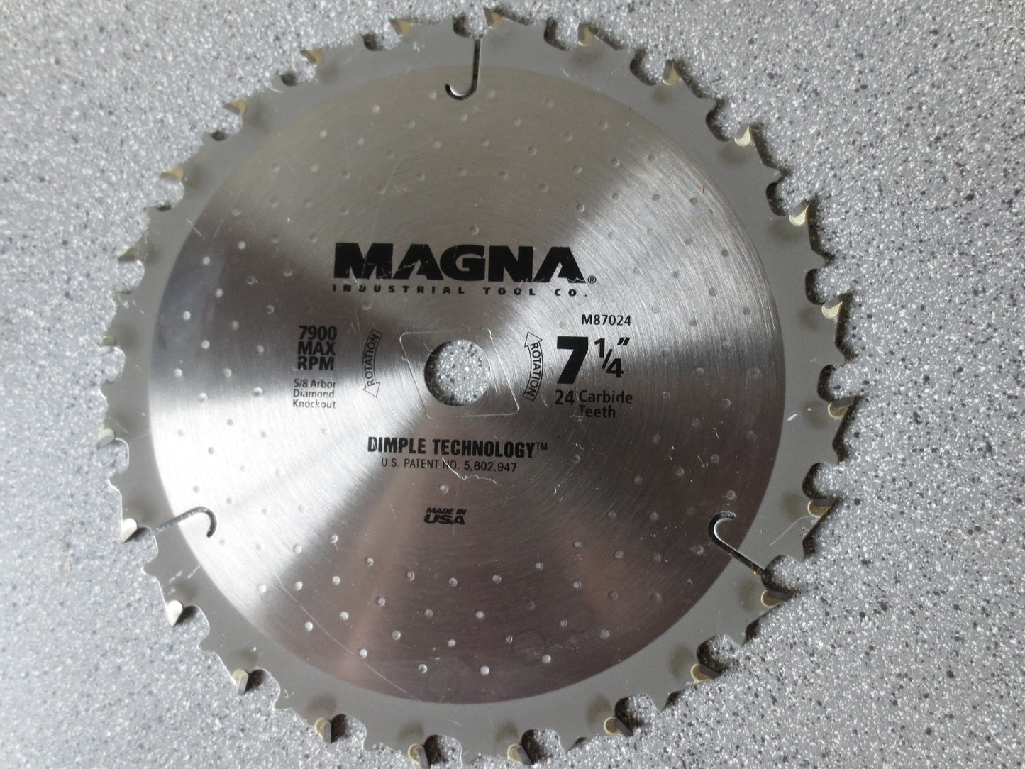 MAGNA M87024 CIRCULAR SAW BLADE 7-1/4" 24T CARBIDE - NEW SURPLUS