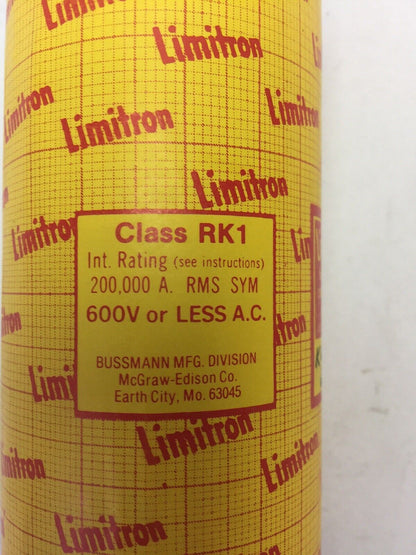 BUSSMANN LIMITRON KWS-R 600 FAST-ACTING CURRENT LIMITING FUSE 600 AMP 600 VAC