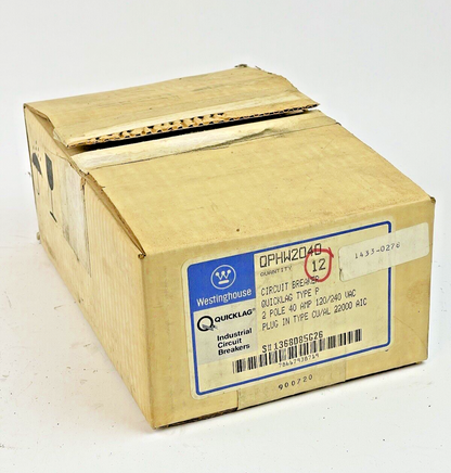 WESTINGHOUSE **BOX OF 12** - QPHW2040 - 40A/2 POLE/240 VAC/QUICKLAG/TYPE P - NEW