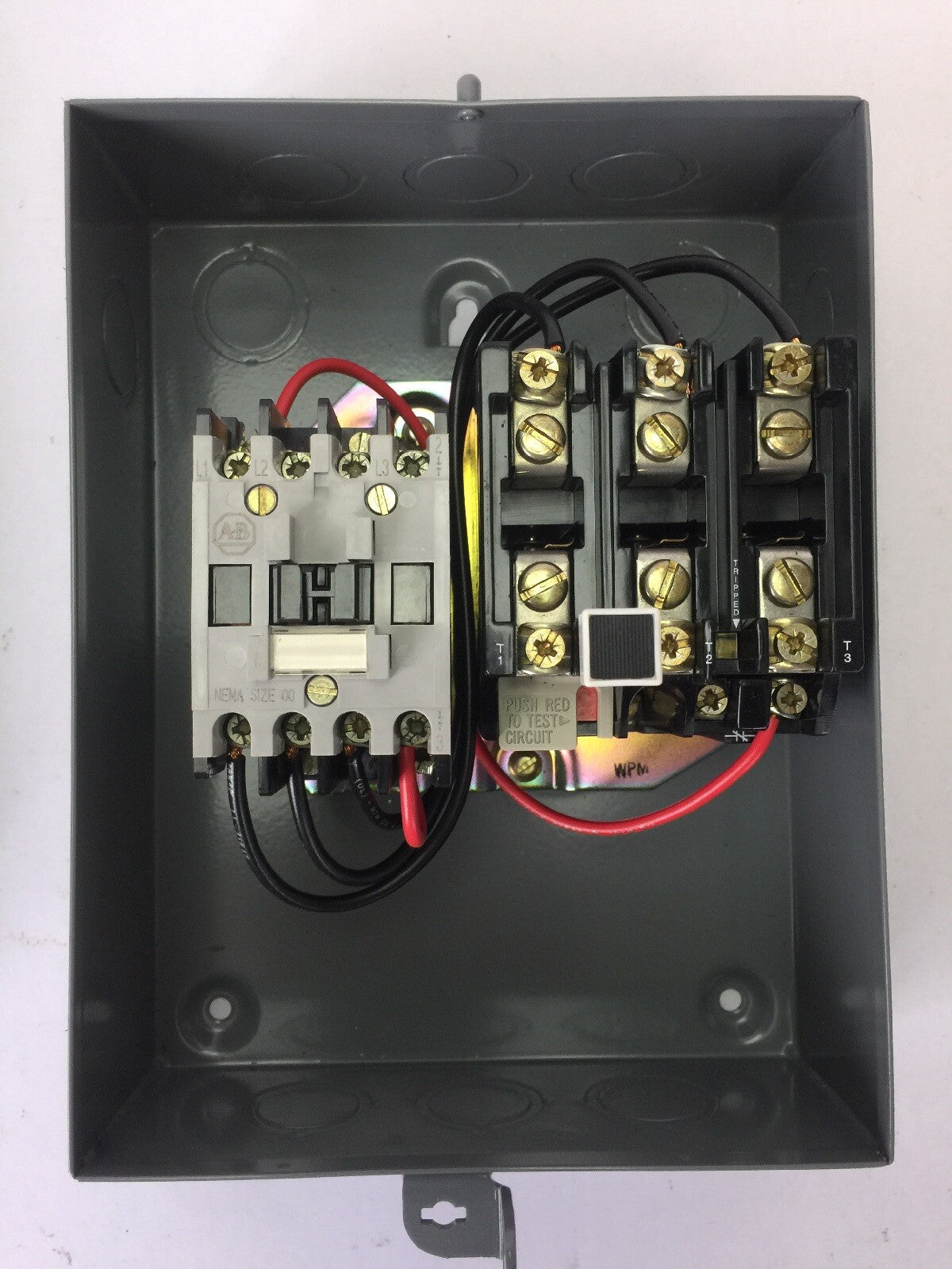 ALLEN BRADLEY 509-TAD FULL VOLTAGE STARTER NEMA SIZE 00 GA475 COIL 480V 60HZ