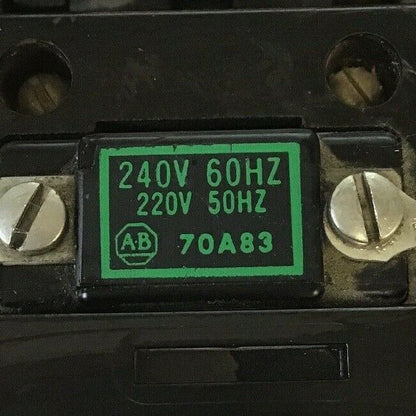 ALLEN BRADLEY 702-A0D93 OVERLOAD RELAY SER.K 575V 5HP W/70A83 220V/50HZ COIL