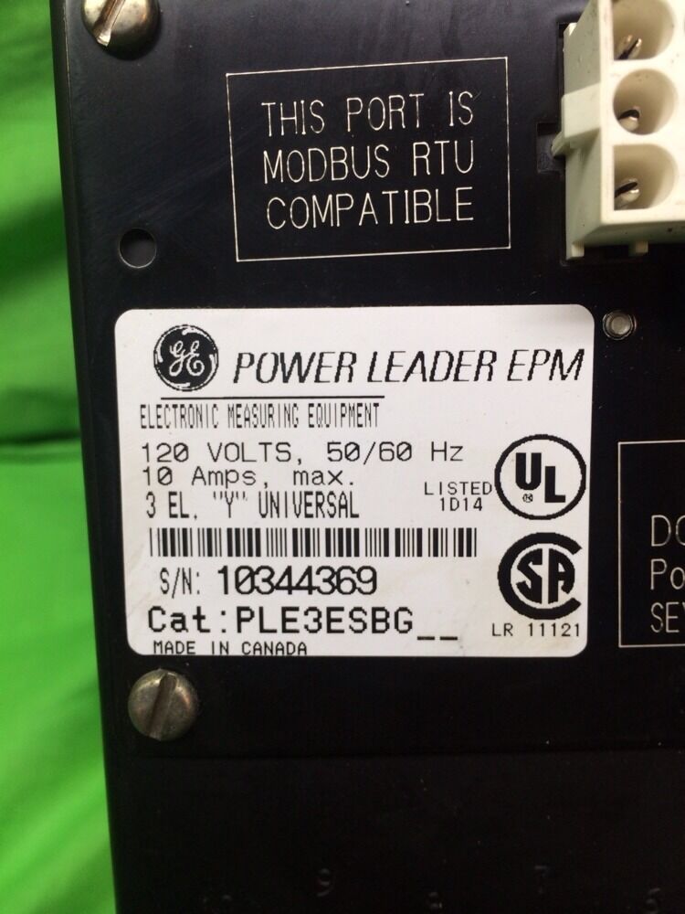 GENERAL ELECTRIC PLE3ESBG POWER LEADER EPM 10A 120V