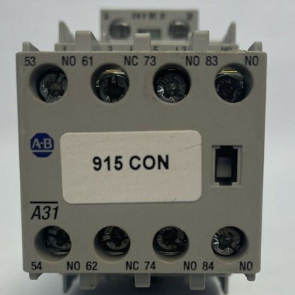ALLEN BRADLEY 100-C09D*10 SER A CONTACTOR 600VAC 25A 7.5HP 3PH 100-F SER B 10A