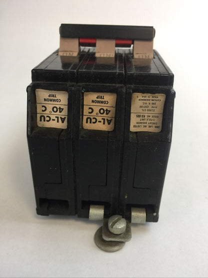 CUTLER HAMMER CH390L LONG CIRCUIT BREAKER 3POLE 90AMP 240VAC TYPE CTL