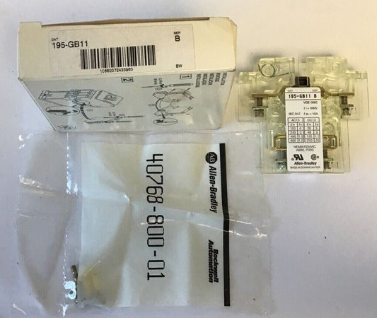 ALLEN BRADLEY 195-GB11 AUXILIARY SWITCH CONTACT SER.B