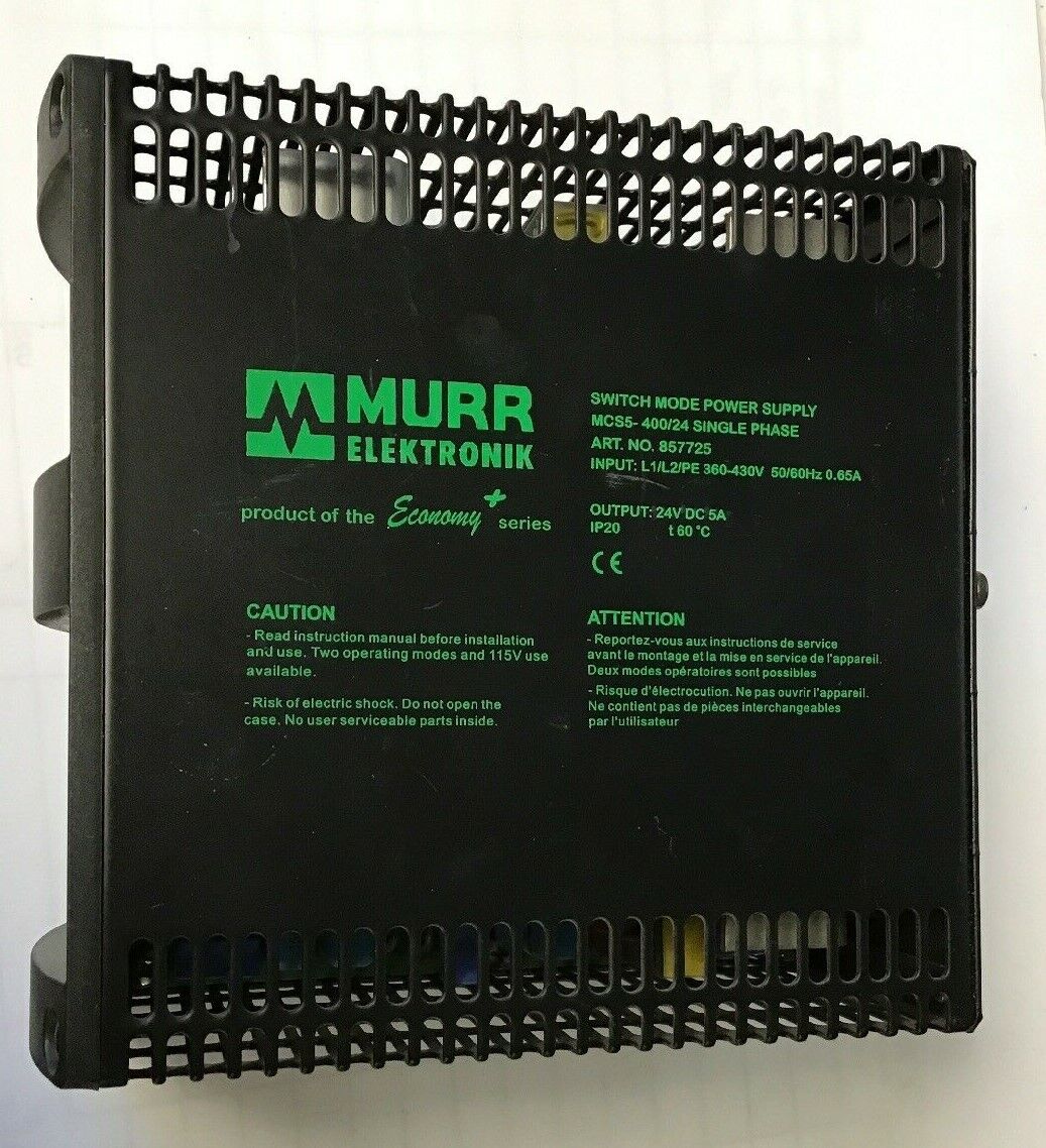 MURR ELEKTRONIK MCS5-400/24 SINGLE PHASE SWITCH MODE POWER SUPPLY