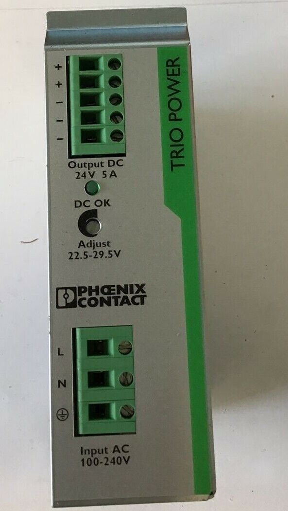 PHOENIX CONTACT TRIO-PS/1AC/24DC/5 POWER SUPPLY 100-240VAC 1.9-0.9A 50/60HZ