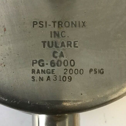 PSI-TRONIX PG-6000 PRESSURE GAUGE RANGE 2000