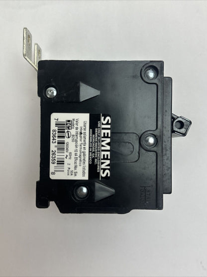SIEMENS B250 CIRCUIT BREAKER 2POLE 50AMP 120/240VAC TYPE BL