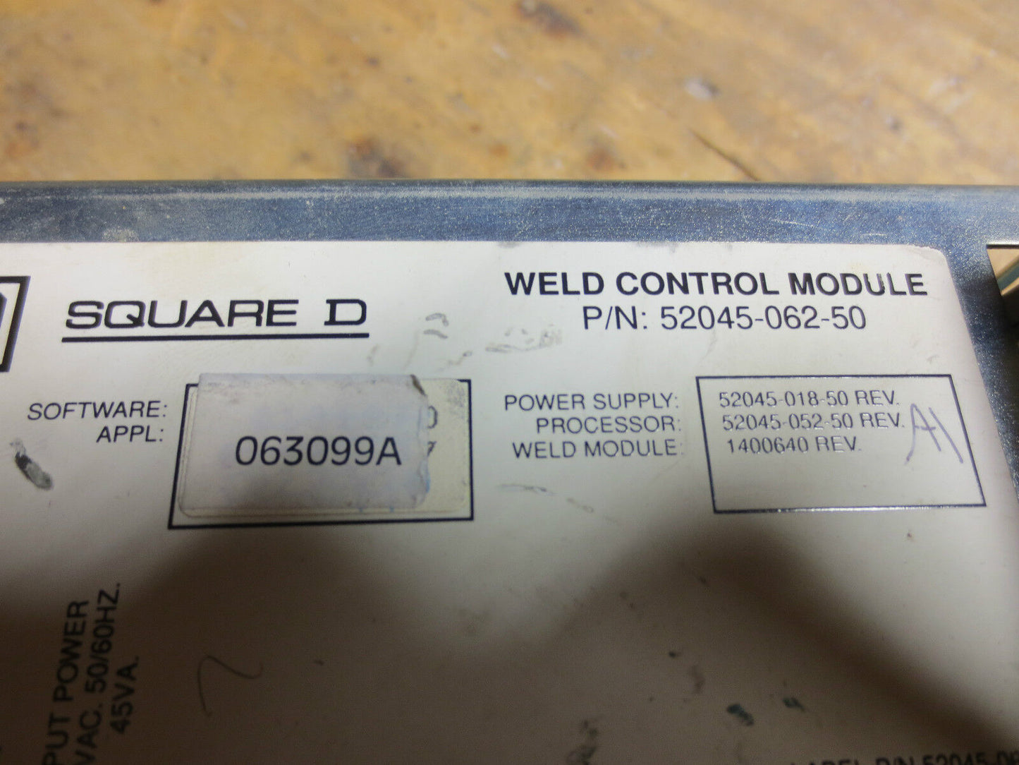 SQUARE D 52045-062-50 WELD CONTROL MODULE