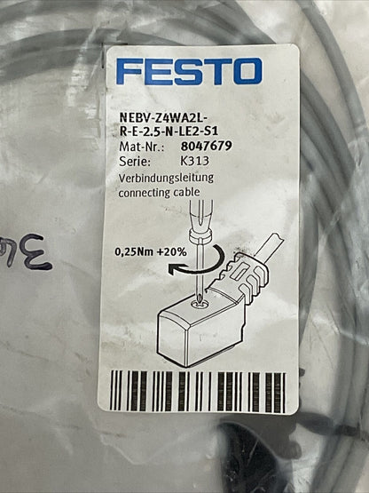 FESTO NEBV-Z4WA2L-R-E-2.5-N-LE2-S1 CONNECTING CABLE