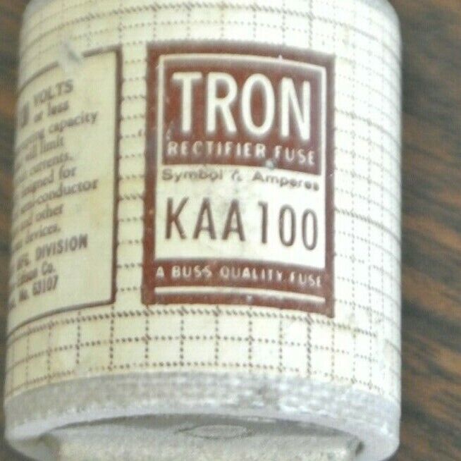 BUSSMANN / TRON KAA100 / RECTIFIER FUSE / 100A / 130V / NEW SURPLUS / KAA-100