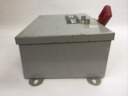 GE THN3361J MOD 7 NON FUSIBLE SAFETY SWITCH 600VAC 250VDC 30A 30HP 3P TYPE 1,12