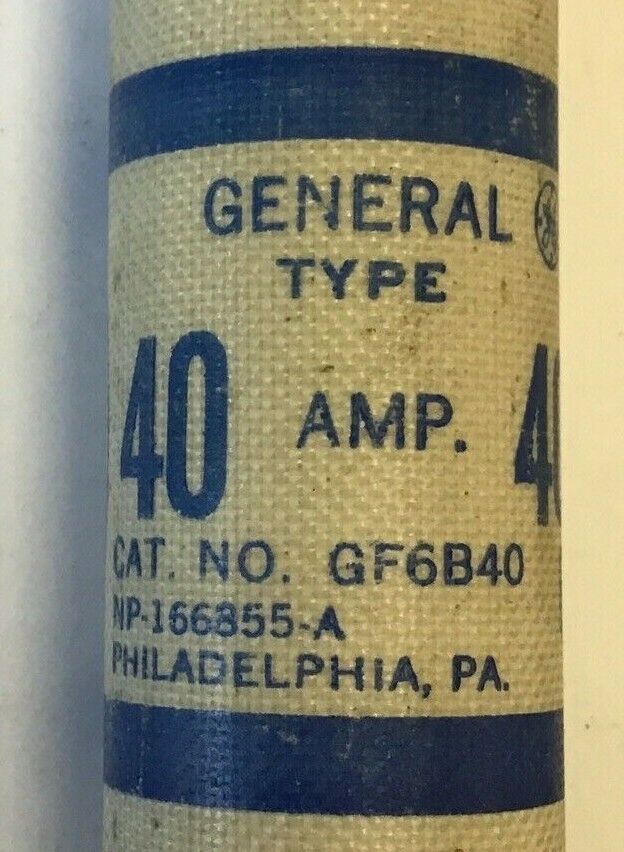 GENERAL ELECTRIC GF6B40 FUSE TYPE CLF 600V 40AMP ***LOTOF5***