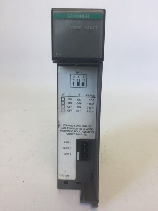 ALLEN BRADLEY 1747-SN REMOTE I/O SCANNER SER B  FRN 1.0B