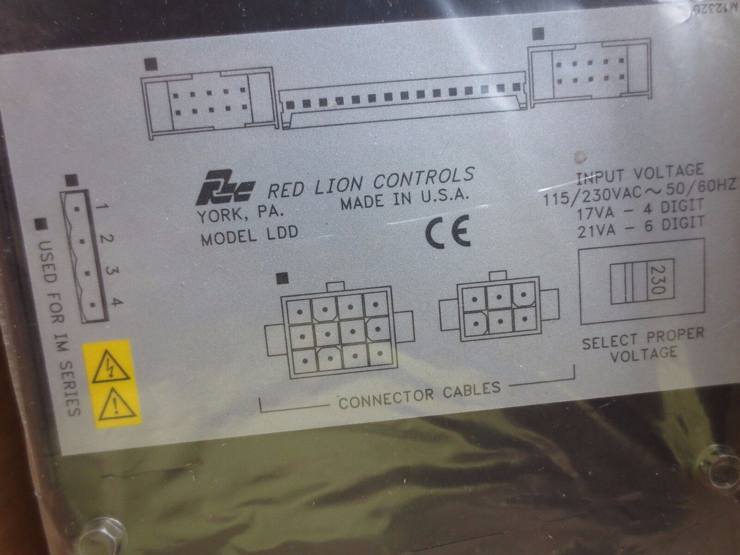 RED LION LDD00600 LARGE 6-DIGIT DISPLAY UNIT - NEW SURPLUS in SEALED FACTORY BAG