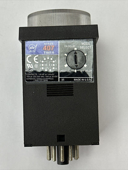 ATC 3-0407B100F3X AUTO TIMING & CONTROL DELAY RELAY