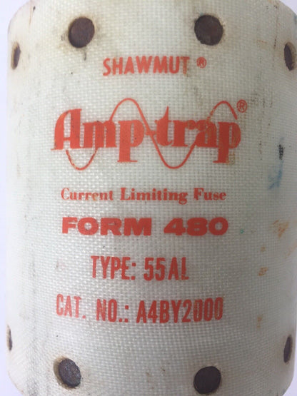 SHAWMUT A4BY2000 AMP-TRAP CURRENT LIMITING FUSE FORM 480 TYPE 55AL 600VAC K-DON