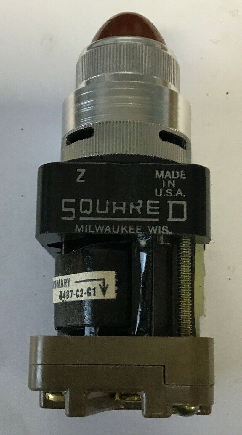 SQUARE D 9001 TP-21 120/110V 60/50CY AMBER/ORANGE PILOT LIGHT